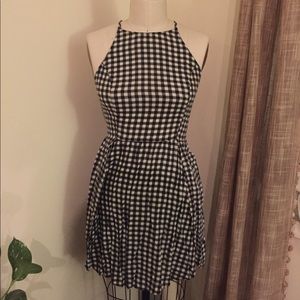 Abercrombie Black & White Gingham Skater Dress